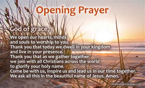 Opening prayer for meeting online